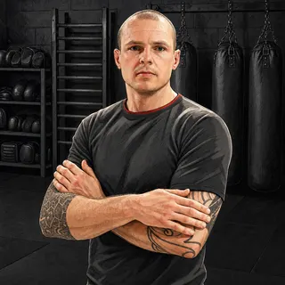 Michał Pajurek, trener BJJ No-Gi w Berserkers Team Rzeszów, ilustrowana karta z serii Poznajcie naszych trenerów